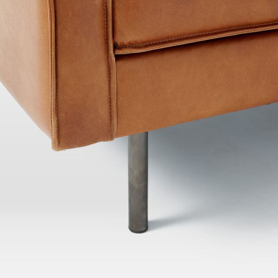 Axel Leather Sofa (154 Cm) west elm Australia